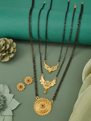 YEMBON Brass Gold-plated Gold Jewellery Set(Pack of 1)