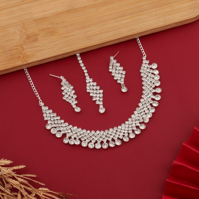 Gorgeous Gems Copper Silver Jewellery Set(Pack of 3)