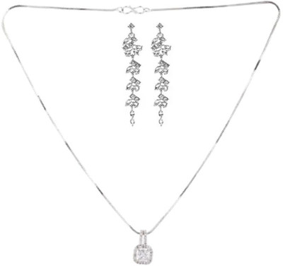 SRK Fashions Alloy White, Silver Jewellery Set(Pack of 1)