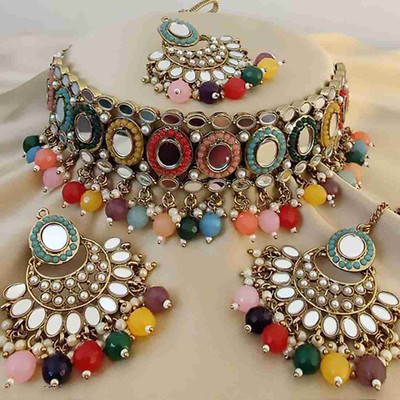 IBM COLLECTIONS Alloy Gold-plated Multicolor Jewellery Set(Pack of 1)