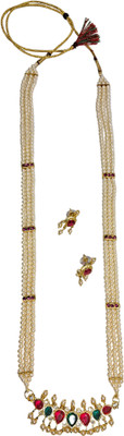 Hemshail Alloy Brass Red Jewellery Set(Pack of 1)
