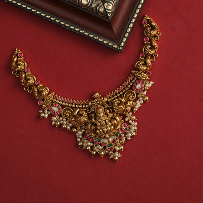RUJVE JEWELLERY Brass, Copper Gold-plated Gold Jewellery Set(Pack of 1)