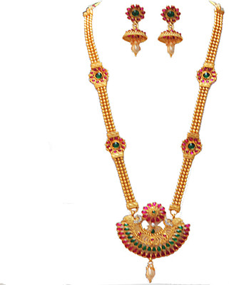 DTI Fashion Alloy Gold-plated Multicolor Jewellery Set(Pack of 1)
