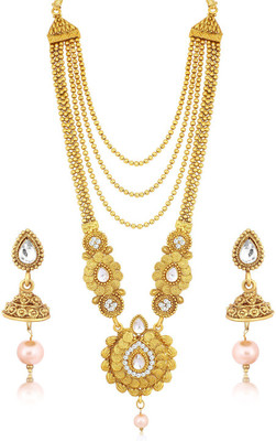 Sukkhi Alloy Gold-plated Gold, White Jewellery Set(Pack of 1)
