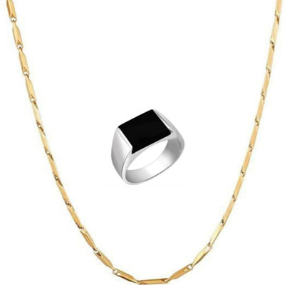 mattrachaya Brass, Stainless Steel Silver, Gold-plated Gold, Silver Jewellery Set(Pack of 2)