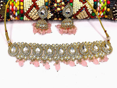 Zarmar fashion Stone, Crystal, Alloy Gold-plated Multicolor Jewellery Set(Pack of 1)