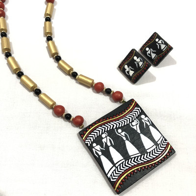 Lisma Fashion Terracotta Multicolor Jewellery Set(Pack of 1)