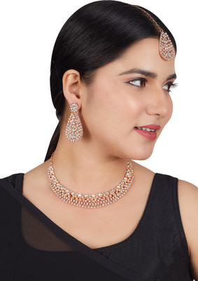 AK JEWEL STORES Alloy Copper Rose Gold Jewellery Set(Pack of 4)