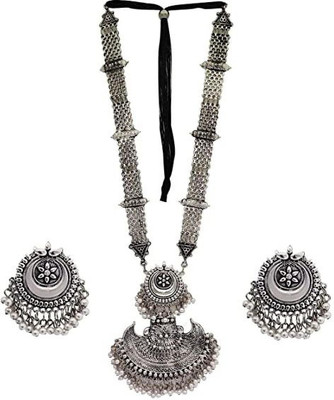 Ruhi Alloy Silver Silver Jewellery Set(Pack of 1)