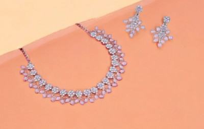 Matram Alloy Gold-plated Rose Gold Jewellery Set(Pack of 1)