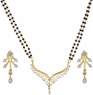 BELLACRAZE Brass Gold-plated Black, Gold Jewellery Set(Pack of 1)