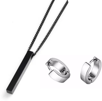 house of common Alloy Sterling Silver, Titanium Black, Silver Jewellery Set(Pack of 2)
