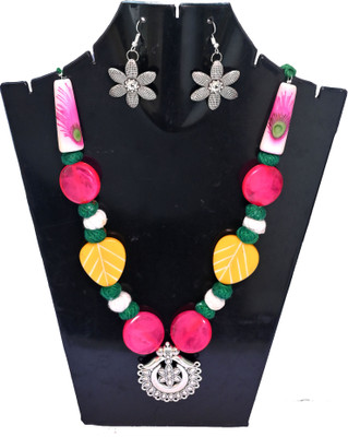 A S enterprize Oxidised Silver Multicolor Jewellery Set(Pack of 1)