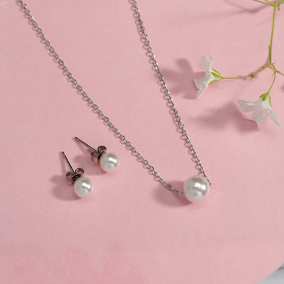 Miss Highness Sterling Silver Rhodium Silver Jewellery Set(Pack of 3)