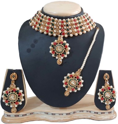STYLISH DUDE Mother of Pearl, Alloy Gold-plated Multicolor Jewellery Set(Pack of 1)