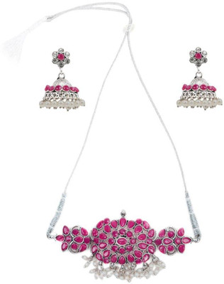 SKG Fashion Store Alloy Pink Jewellery Set(Pack of 1)