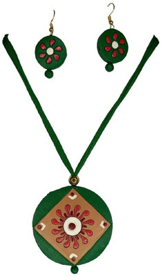 MUKHERJEE HANDICRAFTS: TRANSFORMATION OFLIFE........ Terracotta Multicolor Jewellery Set(Pack of 1)