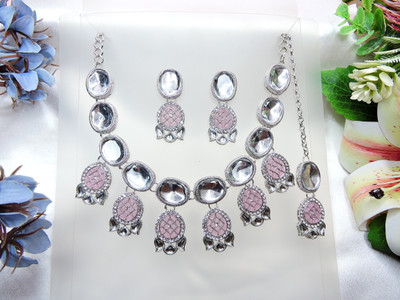 VATSALYA creation Alloy Gold-plated Purple, Silver Jewellery Set(Pack of 1)