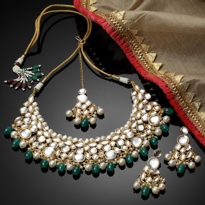 MD KARAT ART Alloy Green Jewellery Set(Pack of 3)