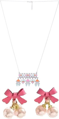 Opus Gems Stone Multicolor, Pink Jewellery Set(Pack of 1)