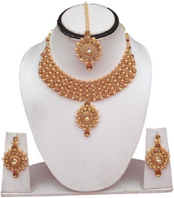 Anu Jewellery Alloy Gold-plated Gold, Silver Jewellery Set(Pack of 1)