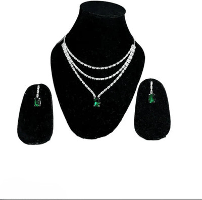 V.V. Sons Alloy White Jewellery Set(Pack of 1)