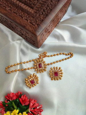 LUCENTART Alloy Gold-plated Gold, Purple Jewellery Set(Pack of 1)