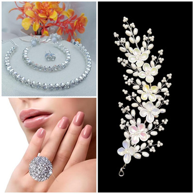 tbh Alloy Silver Jewellery Set(Pack of 4)