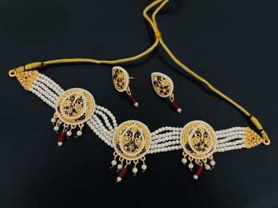 Dhanlaxmi Creation Copper Gold-plated Multicolor Jewellery Set(Pack of 1)