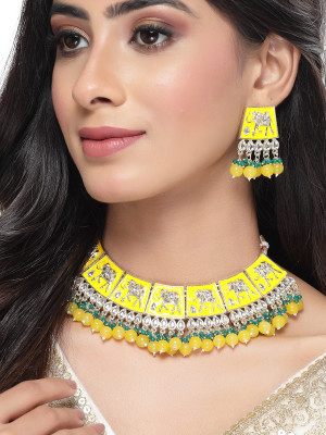 Studio Sukkhi Alloy Gold-plated Yellow Jewellery Set(Pack of 3)