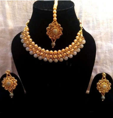 JMBW INTERNATIONAL Alloy Gold-plated Grey Jewellery Set(Pack of 3)