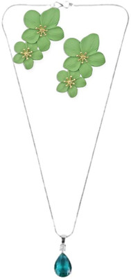 SKG Fashions Stone Green, Green Jewellery Set(Pack of 1)