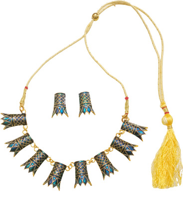 Sky Fashion Brass, Copper Gold-plated Multicolor Jewellery Set(Pack of 1)