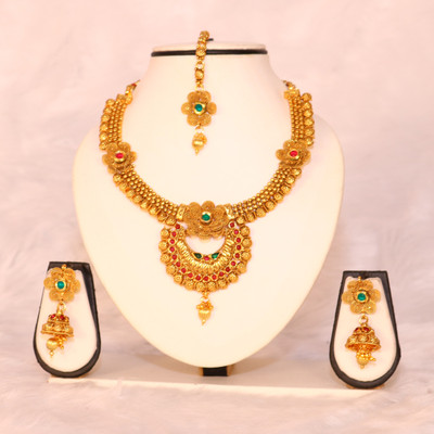 Swarajshop Alloy Gold-plated Multicolor Jewellery Set(Pack of 1)
