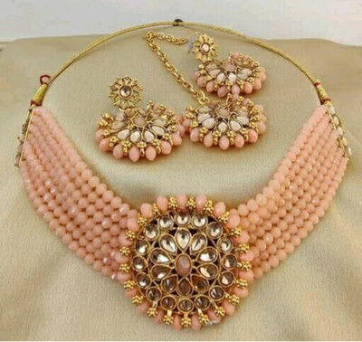 Arbuda Maa Immitation Alloy Gold-plated Red Jewellery Set(Pack of 1)