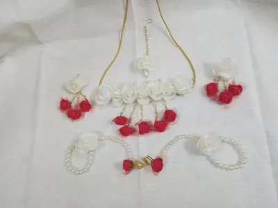 Arihant Shop Fabric Red Jewellery Set(Pack of 1)