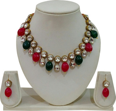 DHIVARA Brass Brass Multicolor Jewellery Set(Pack of 1)