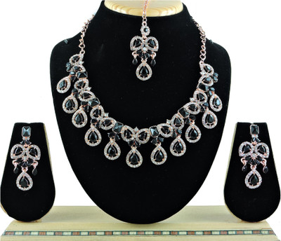 VATSALYA creation Alloy Gold-plated Black Jewellery Set(Pack of 1)