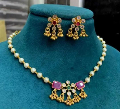 Web Mall Alloy Gold-plated Gold Jewellery Set(Pack of 1)