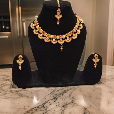 RIGHT CHOICE Alloy Gold-plated Gold Jewellery Set(Pack of 3)