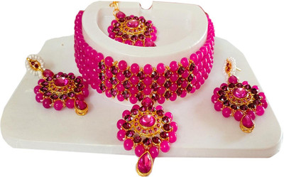 ANRA JEWEL Mother of Pearl Green Jewellery Set(Pack of 1)