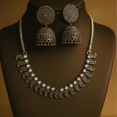 Sumatiratan Oxidised Silver Silver Silver Jewellery Set(Pack of 1)