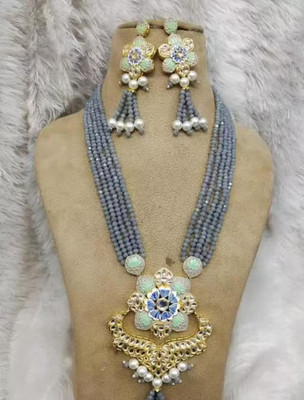 SHYAM Alloy Gold-plated Grey Jewellery Set(Pack of 1)