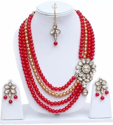 CATALYST Brass Brass Red, Gold, White Jewellery Set(Pack of 1)
