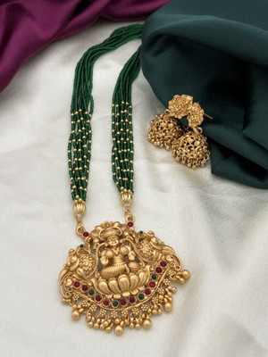 Influtive Brass Gold-plated Gold Jewellery Set(Pack of 1)