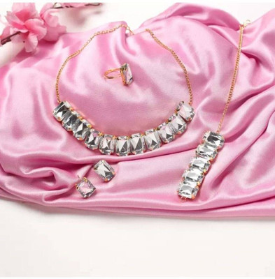 Anamya Collections Alloy White Jewellery Set(Pack of 1)