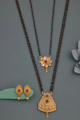 BELLADOR Brass Gold-plated Gold Jewellery Set(Pack of 3)