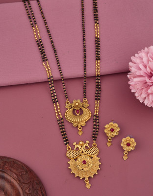 VEMISHTI Alloy Gold-plated Gold Jewellery Set(Pack of 2)