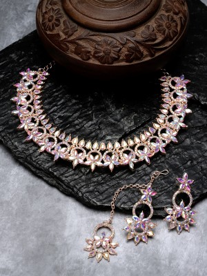 Sukkhi Alloy Copper Rose Gold Jewellery Set(Pack of 4)