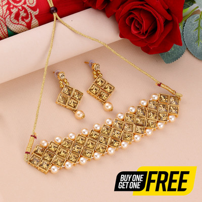 SILVER SHINE Alloy Gold-plated Gold Jewellery Set(Pack of 1)